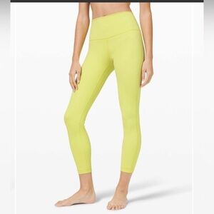 Lululemon Wunder Under High-Rise Tight 28" Luxtreme Lemon Vibe Size 6